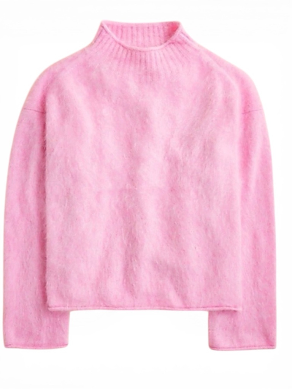 J.‎ CREW Sweet Hibiscus Brushed Cashmere Rollneck Sweater